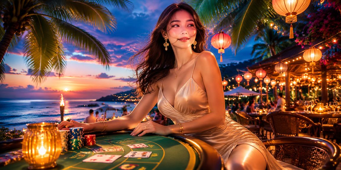 Dealer live casino chuyên nghiệp trên nền sông Sài Gòn lung linh ánh đèn