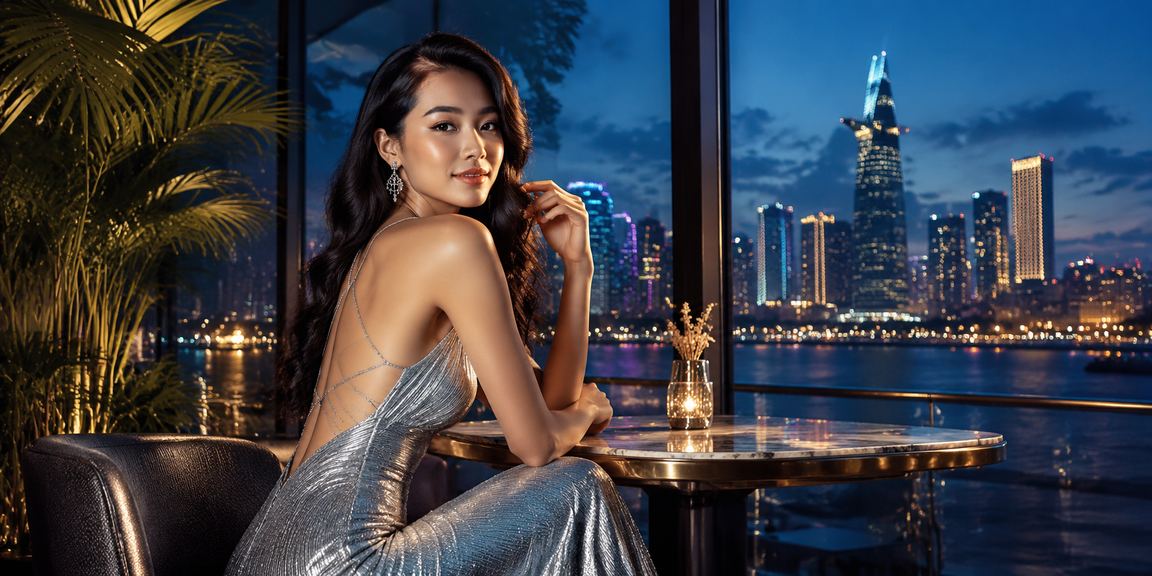 Người dùng tại TP. Hồ Chí Minh kiểm tra ưu đãi cashback và voucher trên điện thoại bên ly cà phê